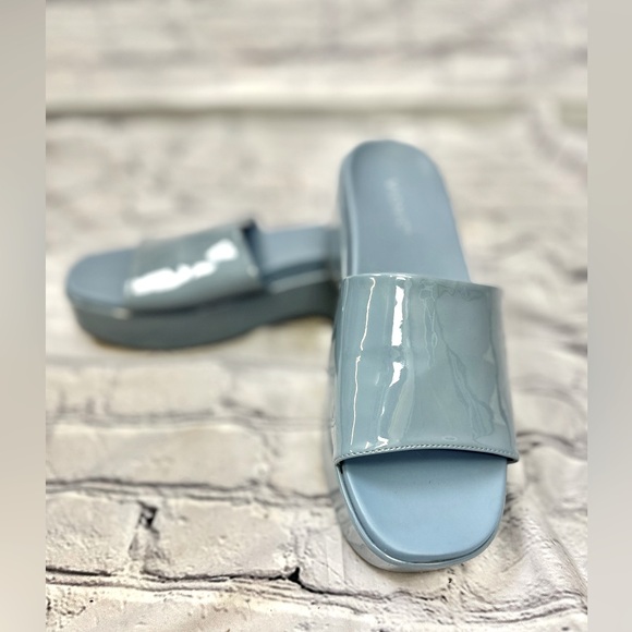 Vionic Trista Slide Sandals – Glossy Blue, Size 11 (EU 42) Platform Arch Support - Picture 1 of 12